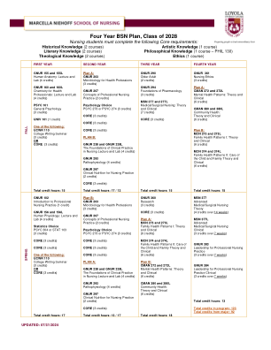 四年制 BSN 计划，2028 届